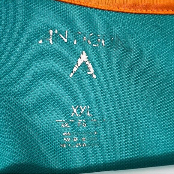 Miami Dolphins Antigua Polo NFL Football Sports Performance Solid Shirt 0700 - Picture 6 of 10